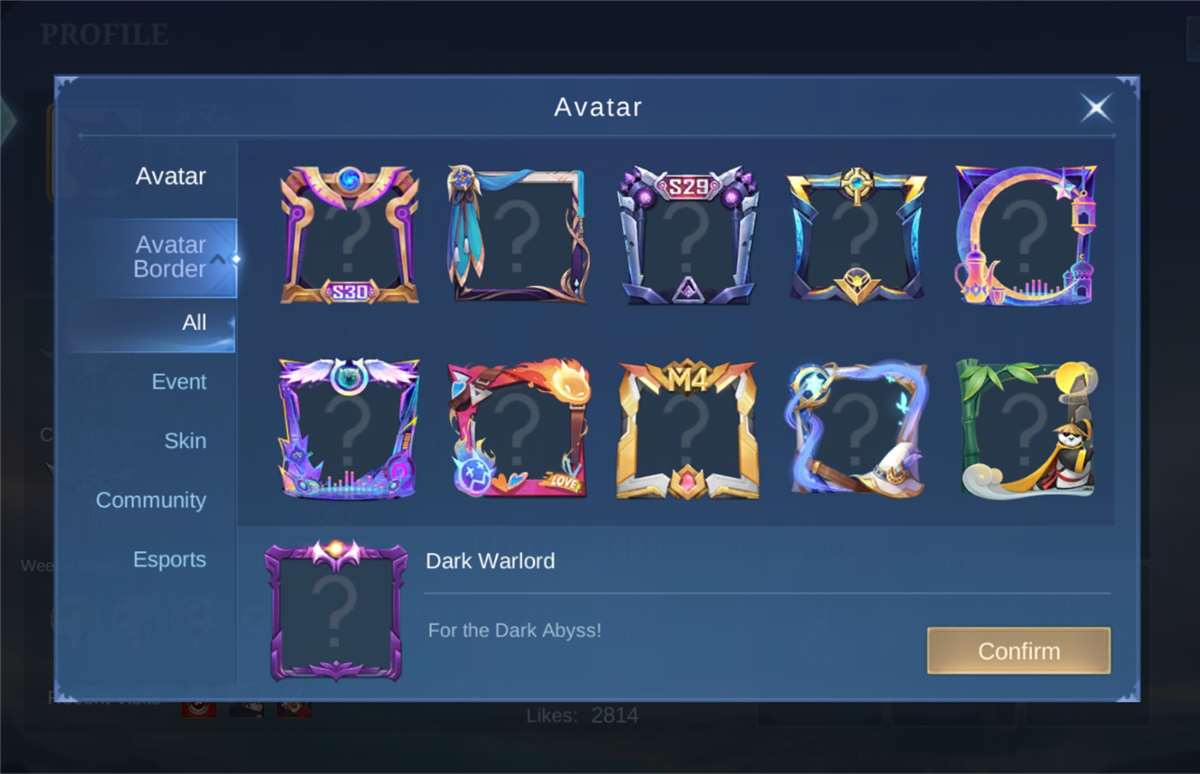 Game account sale Mobile Legends